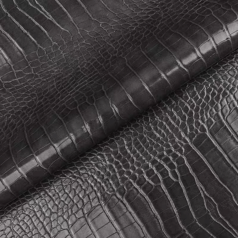 Crocodile Leather upholstery Fabrics eco Leather