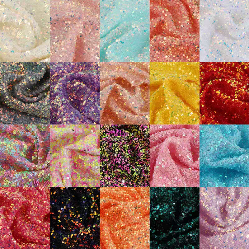 Colorful Sequin Fabric Sequin Velvet Fabric