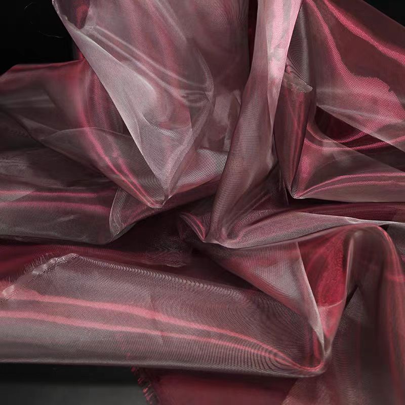 rainbow organza fabric