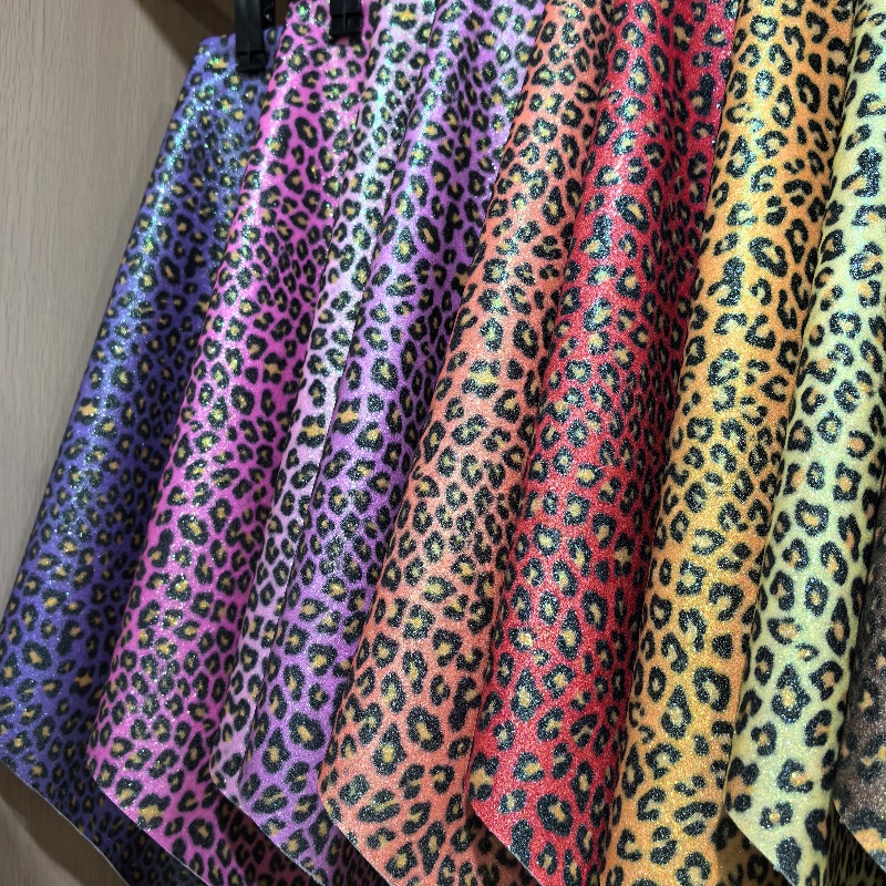 leopard Glitter Fabric