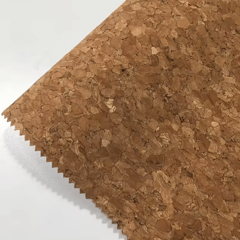 coffee stripes natural cork leather 