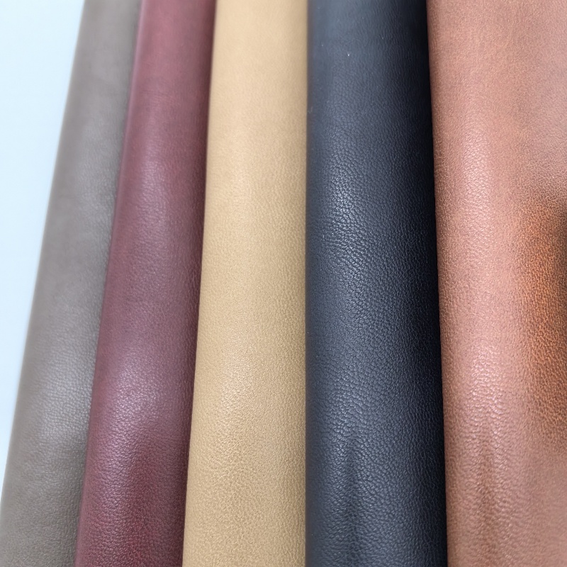 cow grain coated nappa microfiber leather