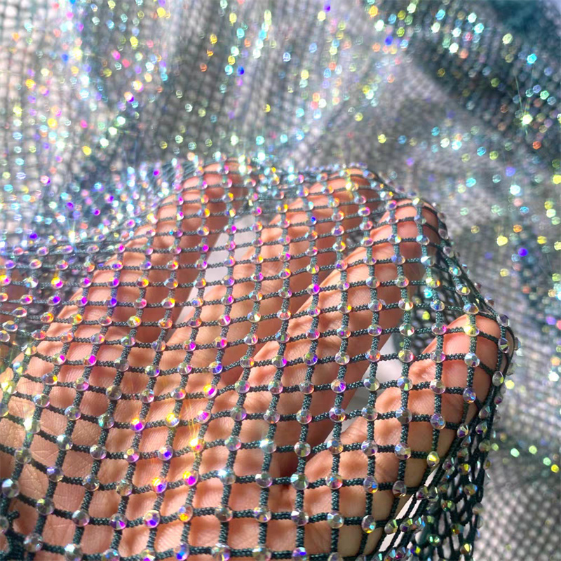 rhinestone mesh fabric