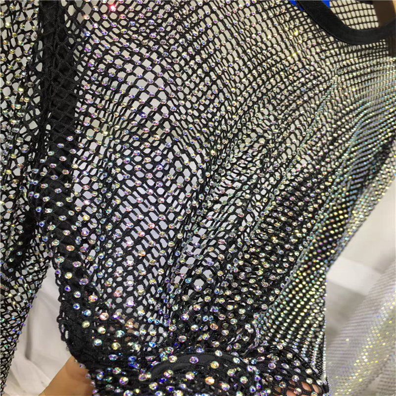 rhinestone mesh fabric