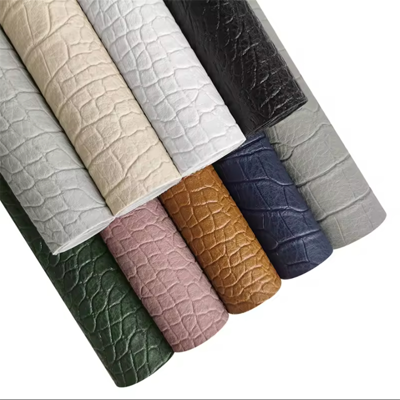 Embossed crocodile texture synthetic PU leather 