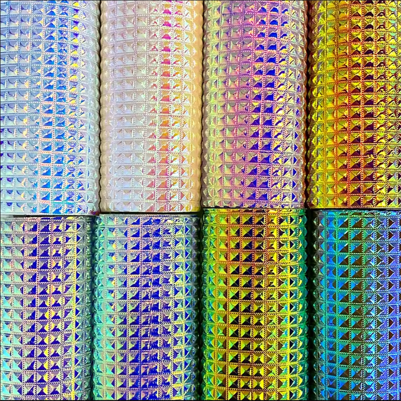 Iridescent Embossed Glitter Fabric