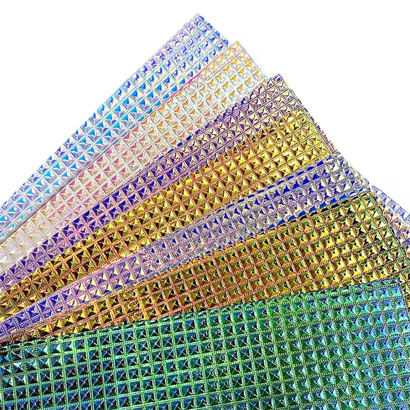 Holographic 3D glitter fabric