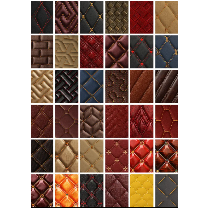 Quilted leather for car