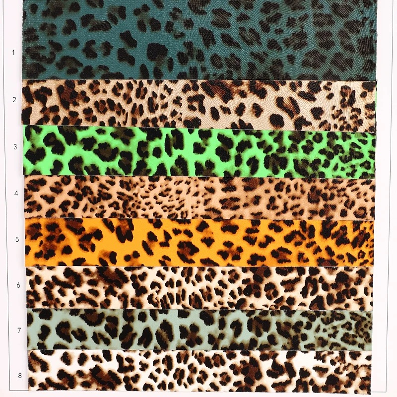 estampado de leopardo de cuero pu