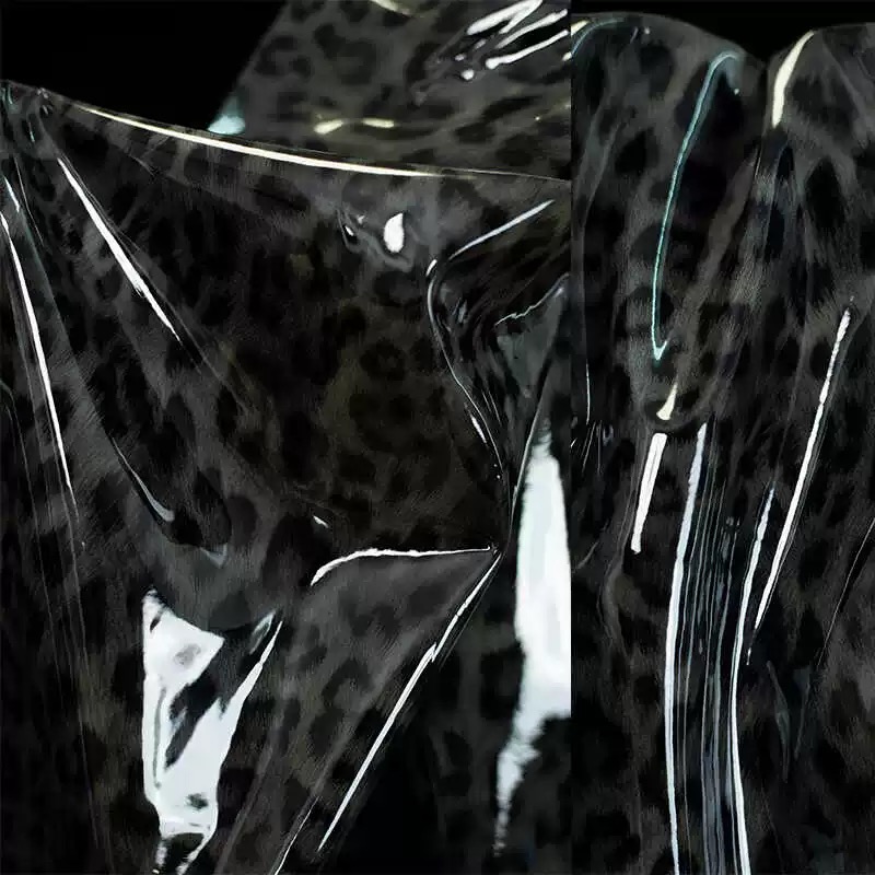 Leopard PVC mirrored leather